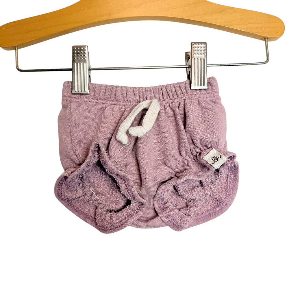 Lulu + Roo Baby Bloomers Mauve Purple French Terry Bubble Shorts 3-6 Months
